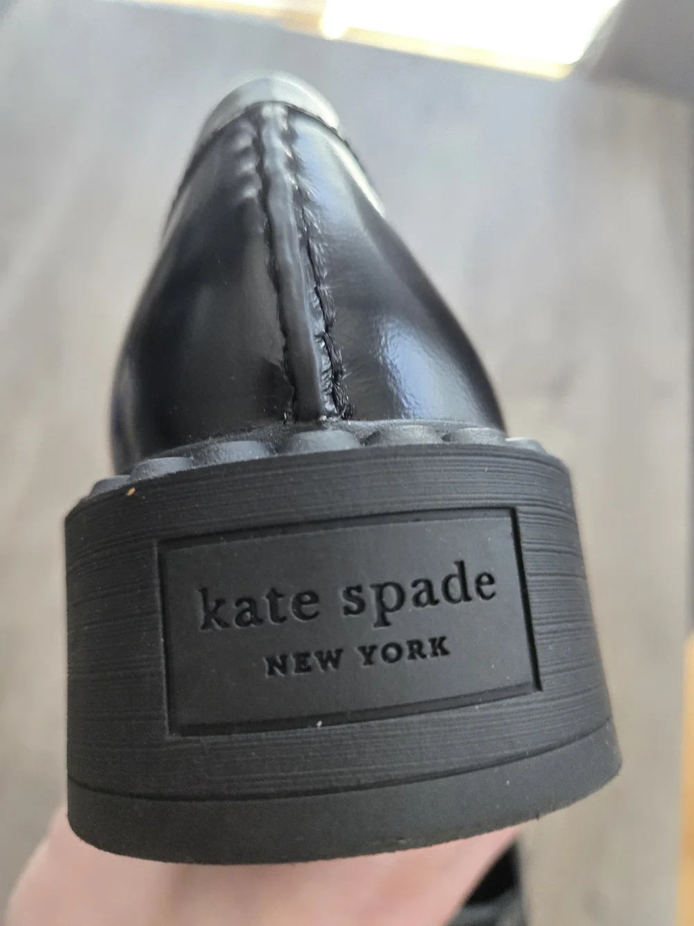 kate spade Black Patent Logo Loafers - Picture 3 of 5